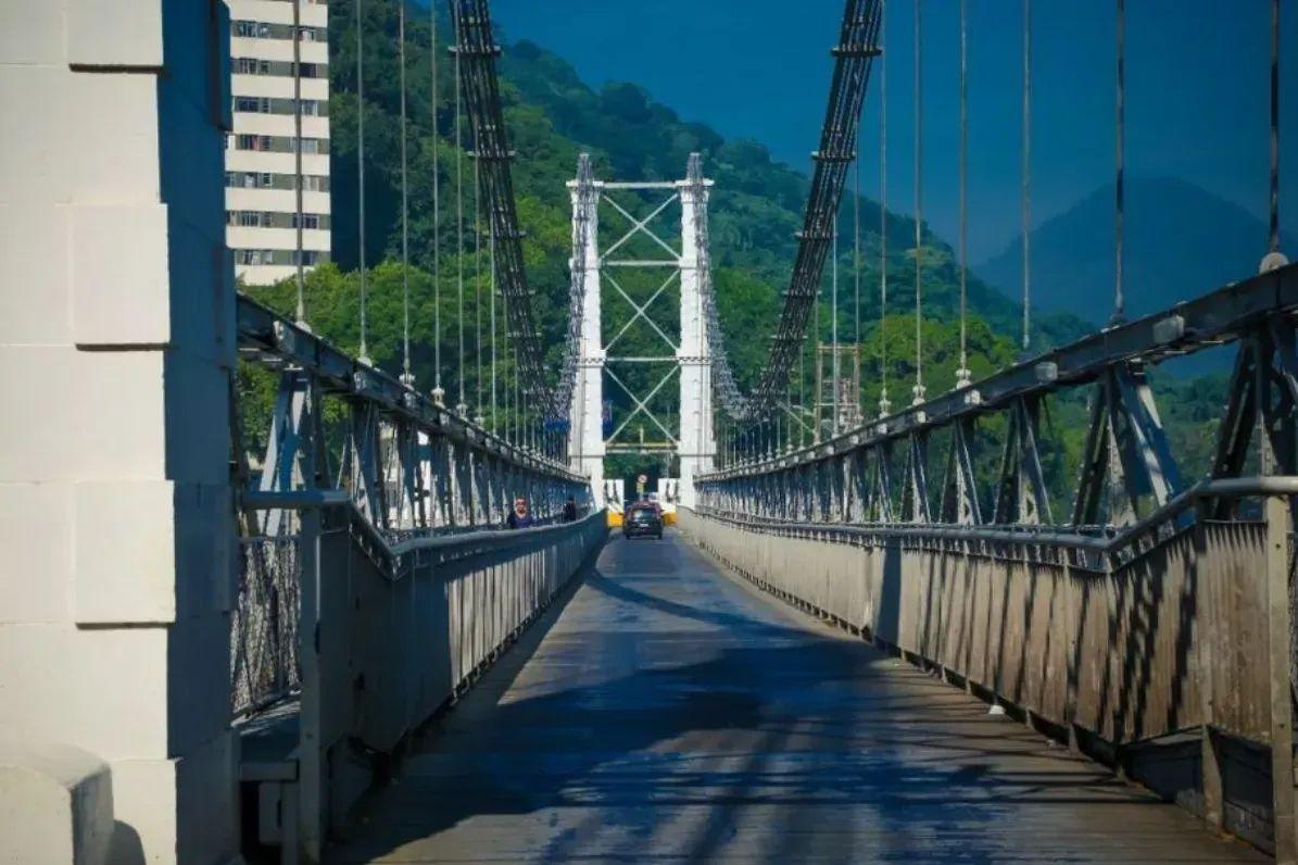 Ponte Pênsil, em São Vicente, é interditada nesta terça-feira (1º)