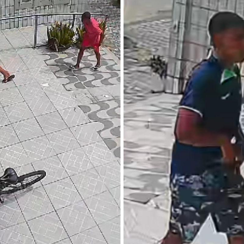 Dupla foi flagrada entrando na hamburgueria e fugindo depois do assalto