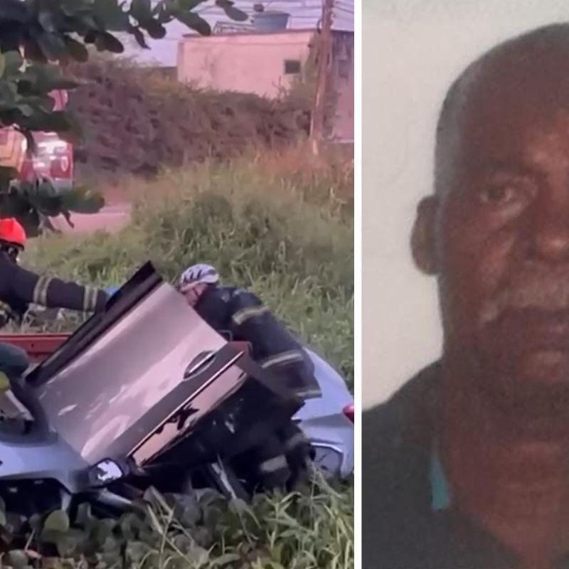 Ao perceber que seria atacado, Wilson Costa Filho, de 70 anos, acelerou o veículo, que acabou capotando e caindo dentro do canal, na Avenida Penedo, no bairro Catiapoã, às 5h35 deste domingo (9)