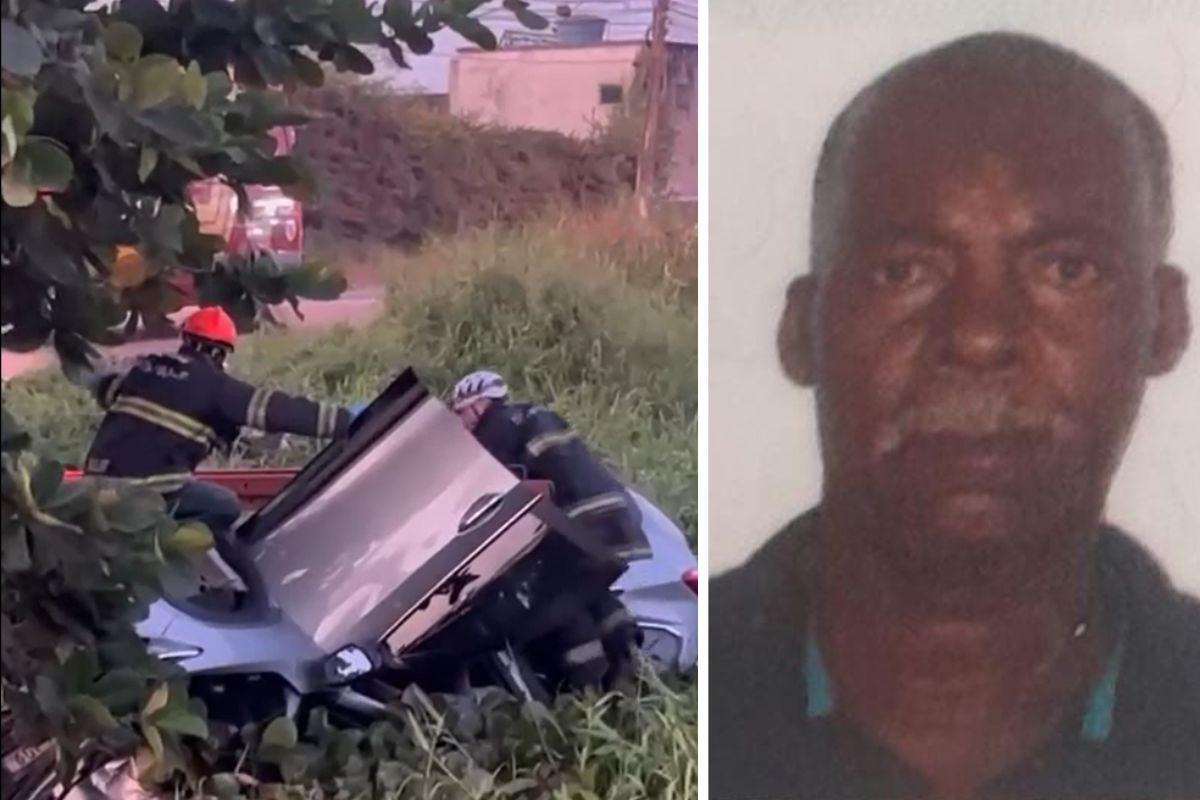 Ao perceber que seria atacado, Wilson Costa Filho, de 70 anos, acelerou o veículo, que acabou capotando e caindo dentro do canal, na Avenida Penedo, no bairro Catiapoã, às 5h35 deste domingo (9)
