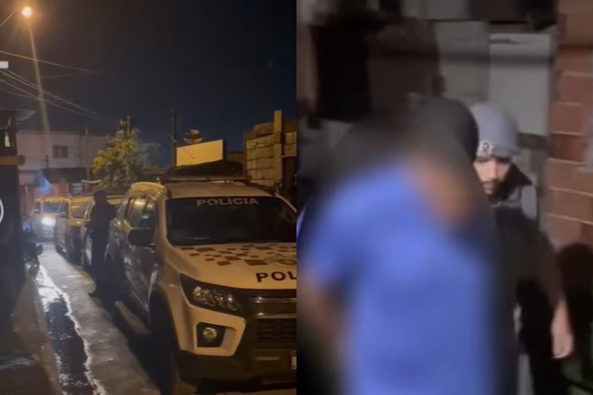 O momento em que a Polícia Militar (PM) atendia o caso