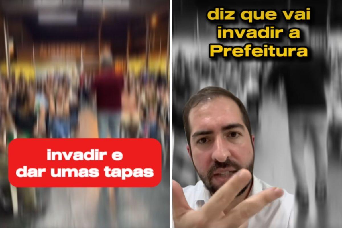 O prefeito Kayo Amado expôs o caso em suas redes sociais e comentou sobre a ameaça